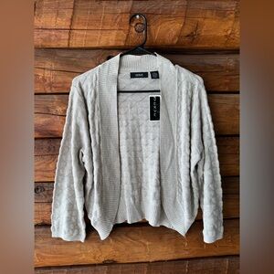 Verve size xl Light cream Textured Cardigan